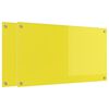 vidaXL Kitchen Backsplash 2 pcs Yellow 35.43 x 19.69 in Tempered Glass