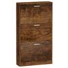 vidaXL Shoe Cabinet Smoked Oak Engineered Wood Medium Shoe Cabinet