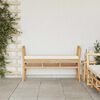 vidaXL Garden Bench with Cushion Brown 110 x 38 x 65cm bamboo