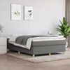 vidaXL Bed Frame Dark Gray Fabric (100% polyester), plywood, engineered wood