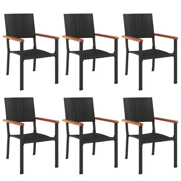 vidaXL Garden Dining Set Black and brown