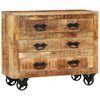 vidaXL Sideboard Brown Solid rough mango wood, cast iron Medium