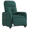 vidaXL Electric Massage Recliner Chair Dark Green Polyester, Metal, Plywood