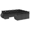 vidaXL Garden Sofa Set Black