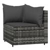 vidaXL Patio Lounge Set Gray PE rattan Standard Adjustable Feet