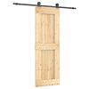 vidaXL Sliding Door with Hardware Set 27.6x82.7" Solid Wood Pine