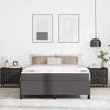 vidaXL Bed Frame with Mattress Grey 55.12 x 78.74 in Fabric