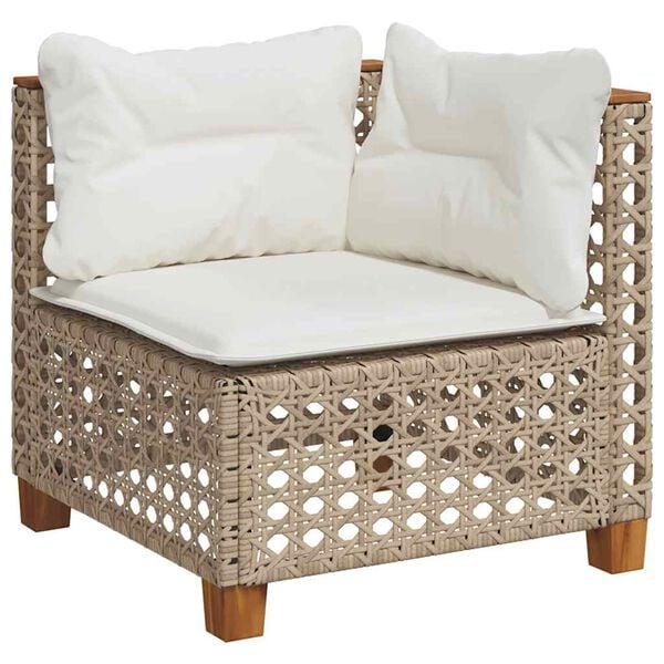 vidaXL Garden Sofa Set Beige, Cream White