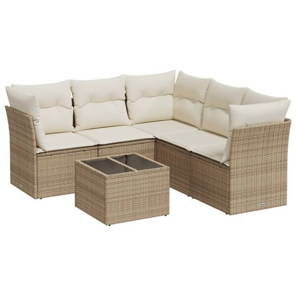 vidaXL Garden Sofa Set Beige