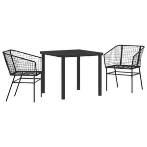 vidaXL Garden Dining Set 5 pcs Brown poly rattan