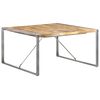 vidaXL Dining Table Rough Mango Wood Powder-Coated Steel 55.1 in Square