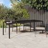 vidaXL Garden Dining Table Brown 98.4 x 39.4 x 29.5 in Poly rattan