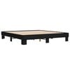 vidaXL Bed Frame Black Engineered wood, metal Double Bed