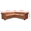vidaXL Sofa Brown Faux Leather 5-Seater Durable Brown Sofa