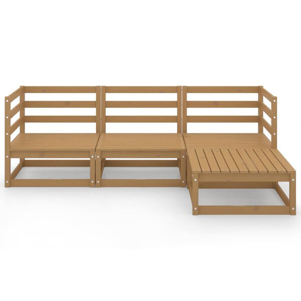 vidaXL Garden Lounge Set Honey brown Solid pine wood Modular