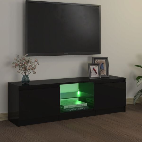 vidaXL TV Cabinet black 47.2" x 11.8" x 14" Engineered wood