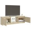 vidaXL TV Stand with LED Lights Sonoma Oak 47.2"x11.8"x14.2"