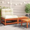 vidaXL Garden Sofa Wax brown Solid pine wood Medium Modular