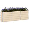 vidaXL Planter Ivory 160 x 40 x 75 cm Steel