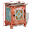 vidaXL Nightstand Orange, Mixed Colors Mango Wood, Brass Small