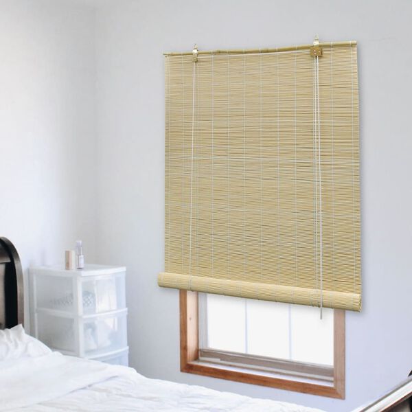 vidaXL Roller Blind Bamboo 55.1"x86.6" Natural