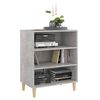 vidaXL Sideboard Concrete grey Engineered wood, solid eucalyptus wood