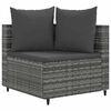 vidaXL Patio Sofa Set Set of 5 Gray