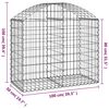 vidaXL Gabion Basket Silver Galvanized iron Medium