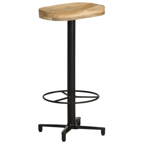 vidaXL Bar Stool Set of 2 Natural Wood, Black