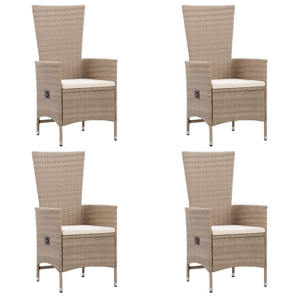 vidaXL 5 Piece Patio Dining Set Beige