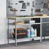 vidaXL Work Table Gray 100 x 55 x 85 cm Steel and Engineered Wood