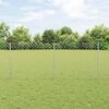 vidaXL Fence with Post Silver 3.28 x 32.81 ft Steel