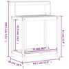 vidaXL Potting Table Natural wood Solid pine wood (untreated)