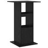 vidaXL Bar Table with Shelf Black Oak 60 x 60 x 100 cm Engineered wood