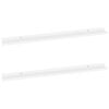vidaXL Wall Shelf Set of 2 White MDF Medium Wall mounting Wall Shelf