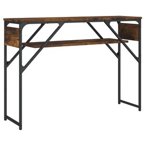 vidaXL Console Table Smoked oak Engineered wood, metal