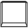 vidaXL Console Table Black Tempered glass Simplistic Console Table