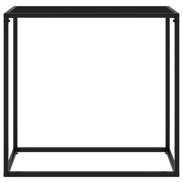 vidaXL Console Table Black Tempered glass Simplistic Console Table