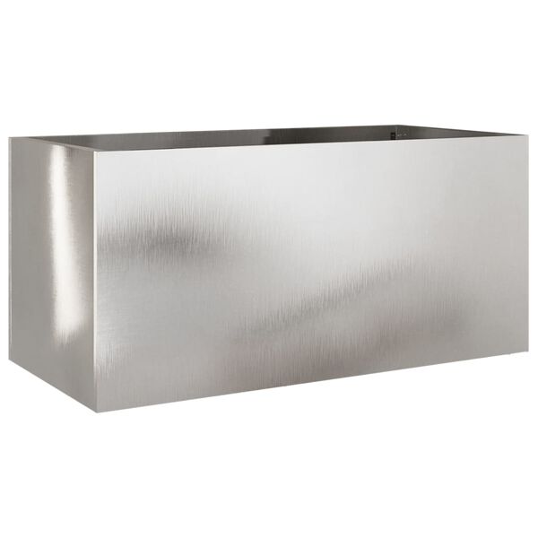 vidaXL Planter Silver Stainless Steel Medium Durable Planter