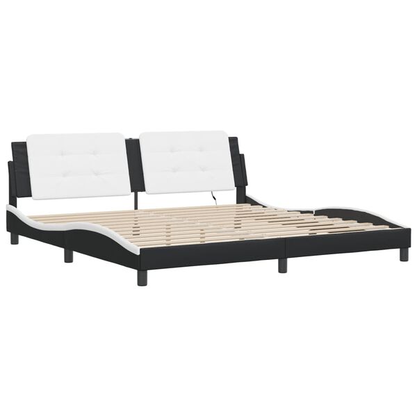 vidaXL Bed Frame Black and White
