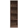 vidaXL Bookcase Brown Oak Engineered Wood Tall Shelving Bookshelf