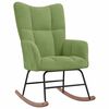 vidaXL Rocking Chair With Stool Light Green