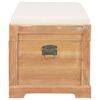 vidaXL Storage Chest Natural wood MDF, Polyester 31.5 x 15.7 x 15.7 in