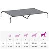 vidaXL Elevated Dog Bed Grey Oxford fabric and powder-coated steel Large