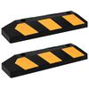 vidaXL Reflective Parking Blocks 2 pcs 22.0x5.9x3.9" Rubber