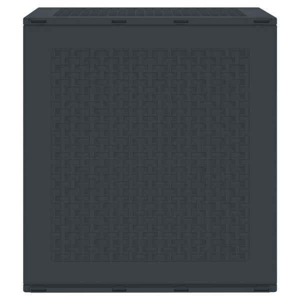 vidaXL Storage Box Anthracite 21.65 x 20.87 x 22.44 in Polypropylene