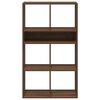 vidaXL Book Cabinet Brown oak Engineered wood Medium Storage