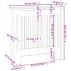 vidaXL MDF Radiator Cover White 30.7"