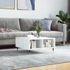 vidaXL Coffee Table High gloss white Engineered wood, Iron Medium