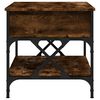 vidaXL Coffee Table Smoked Oak 27.6"x19.7"x19.7" Engineered Wood and Metal